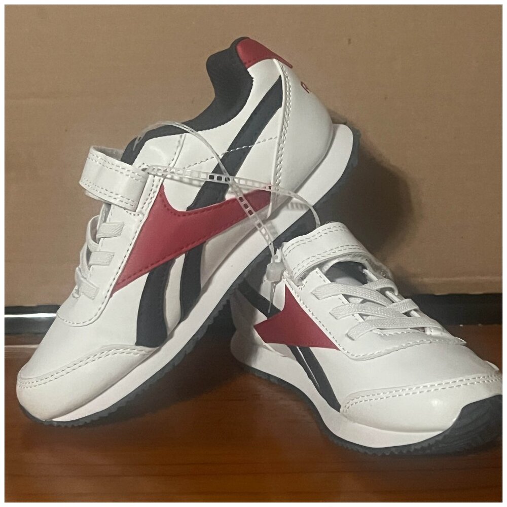 Reebok • Retro Sneakers • Boys’ Size 12 • White/Red/Black • NWT